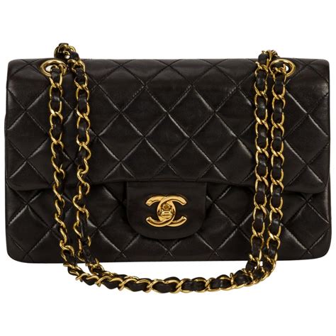 chanel black bag with gold|Black Chanel bag gold hardware.